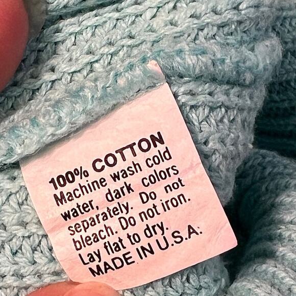 Rags Knitwear VINTAGE Womens Chunky Knit Sweater Vest sz S Pastel Twee Cute - Picture 6 of 6